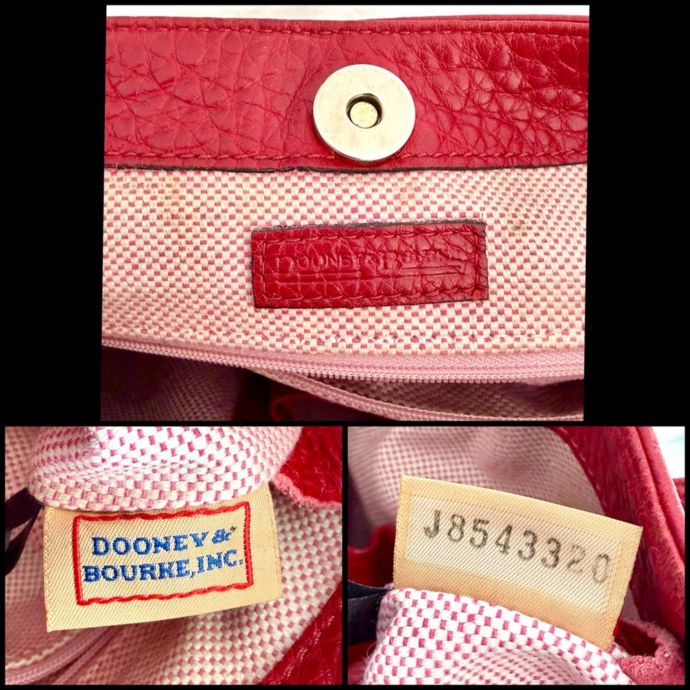👑✅PRICE FIRM✅ Dooney & Bourke Cherry Red Leather Shoulder Bag - Picture 7 of 17